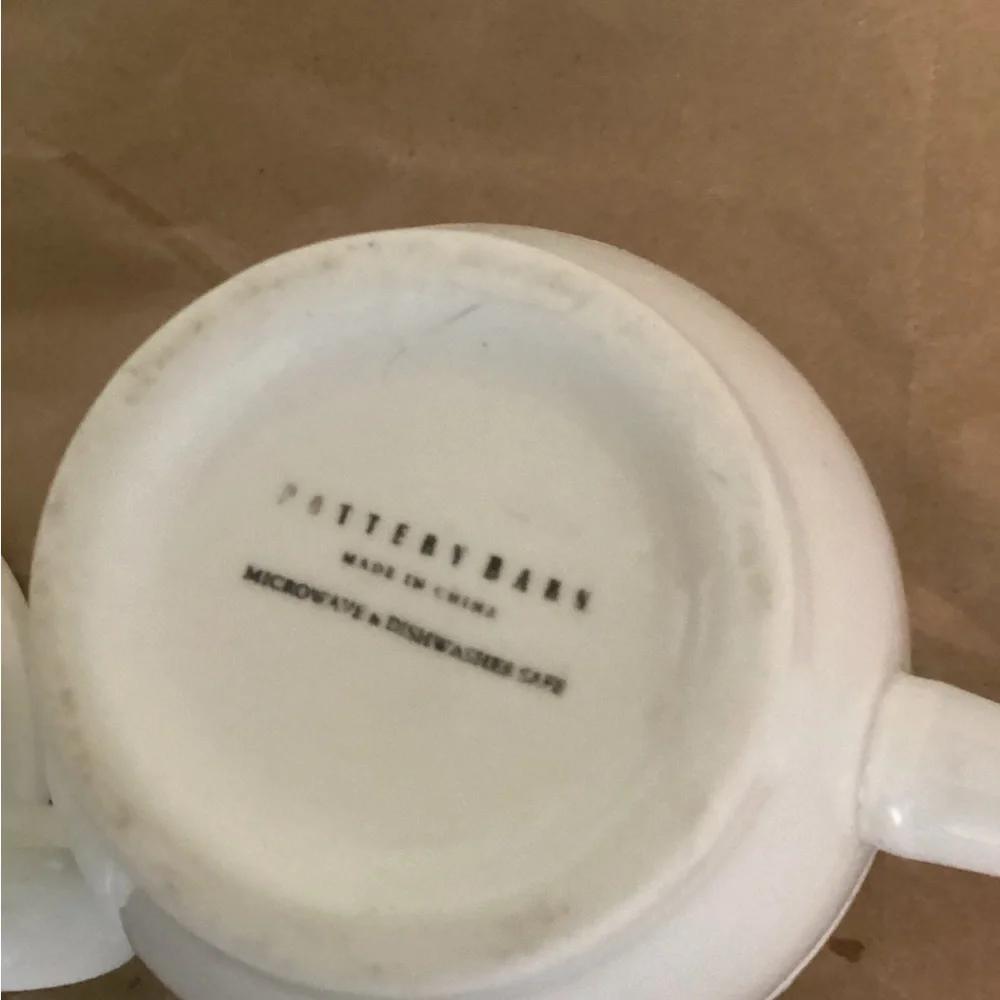 Pottery Barn 2 large cups /Mugs